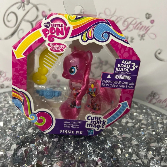 Little pony water cuties new in package clear  pony with glitter inside rare - Picture 3 of 7